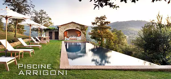Piscina sfioro infinito per agriturismo