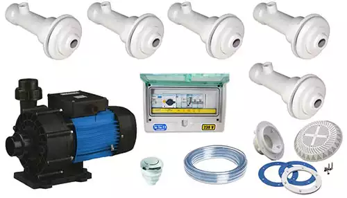 Kit idromassaggio a 5 bocchette per piscina con liner